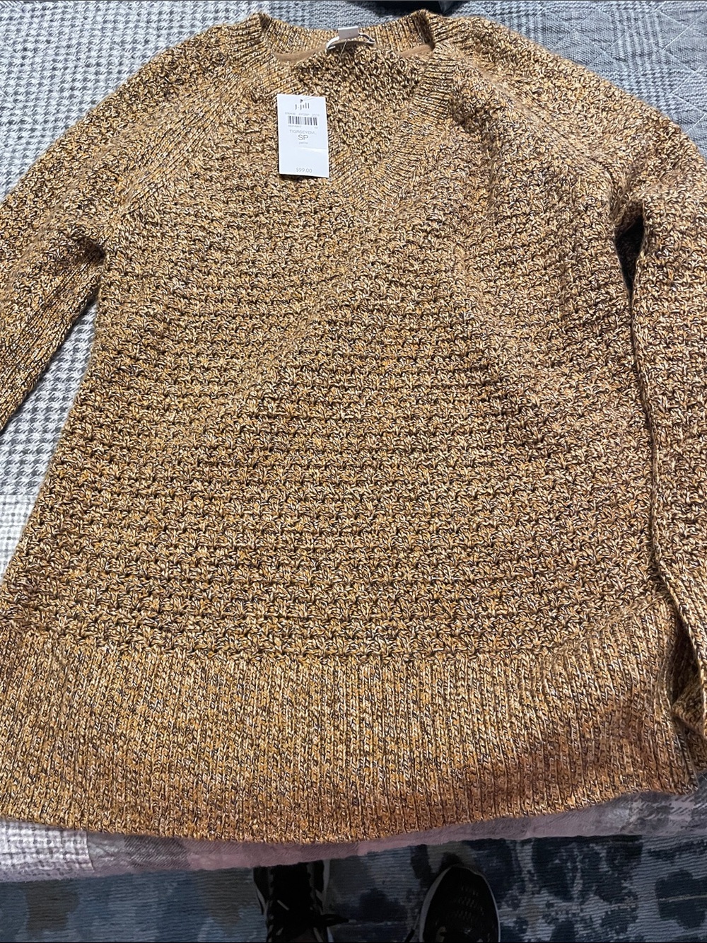 J. Jill Marled Mustard Knit Sweater